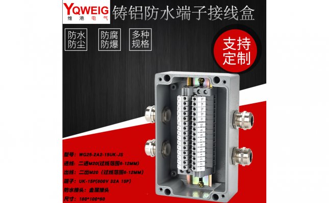 WG25-2A2-15UK-JS鑄鋁端子接線(xiàn)盒